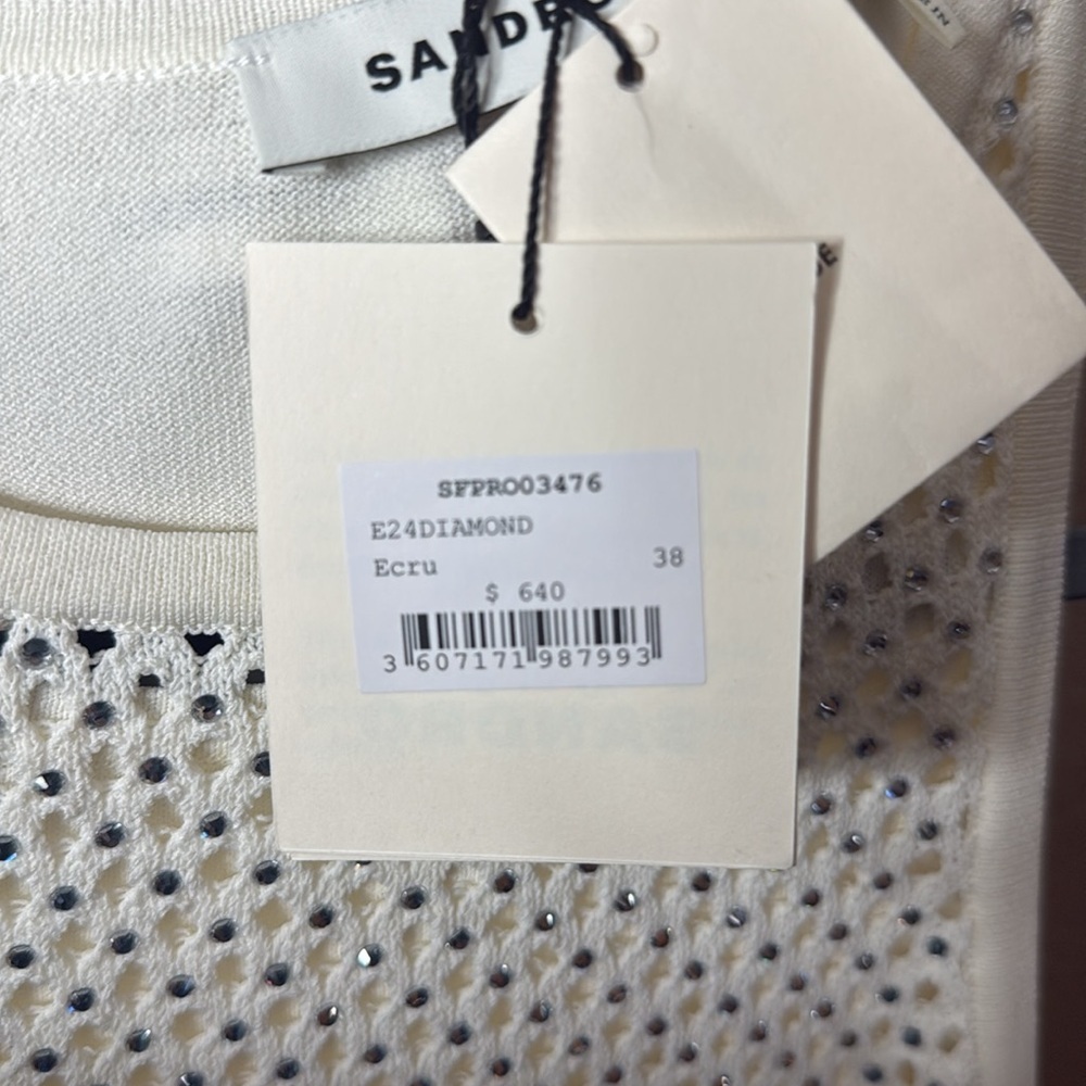 Sandro Rhinestone-Embellished Knitted Maxi Dress - Picture 9 of 9